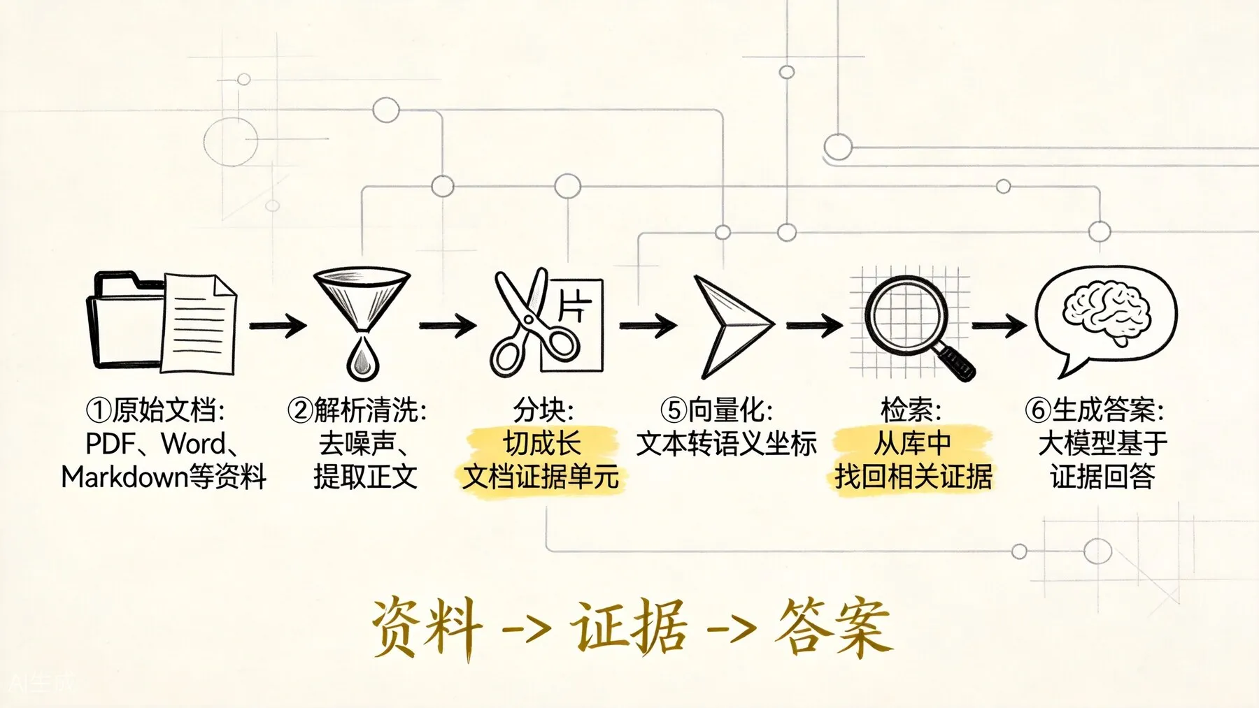 RAG 整体流程：从资料到答案