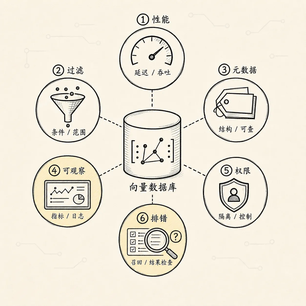 向量嵌入 手绘图 4：向量数据库选型也要看排错能力