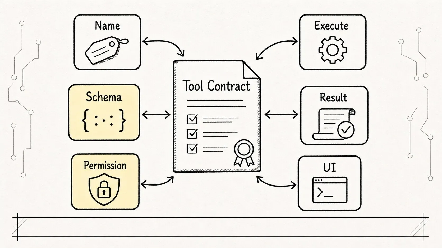 05.0 Core Mechanism - Tools Hand-drawn Figure 1: Tool.ts is the runtime contract