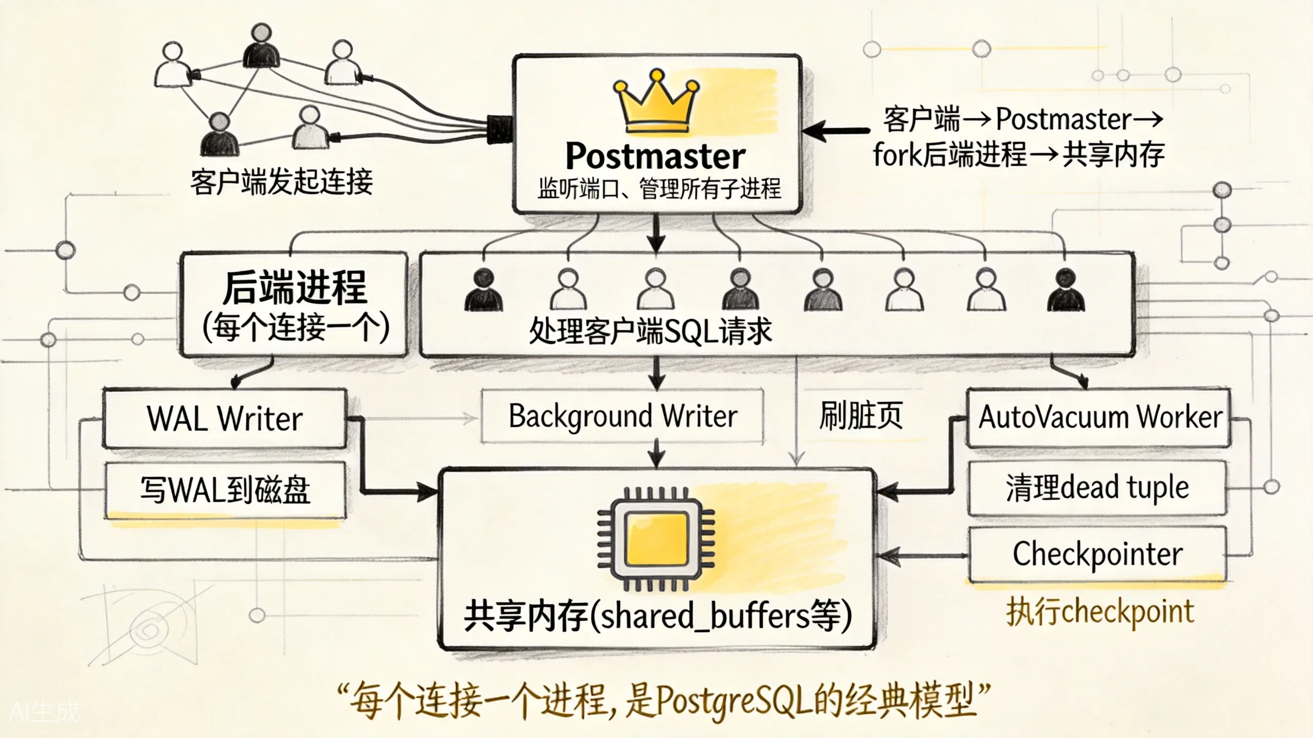 PostgreSQL 进程架构模型