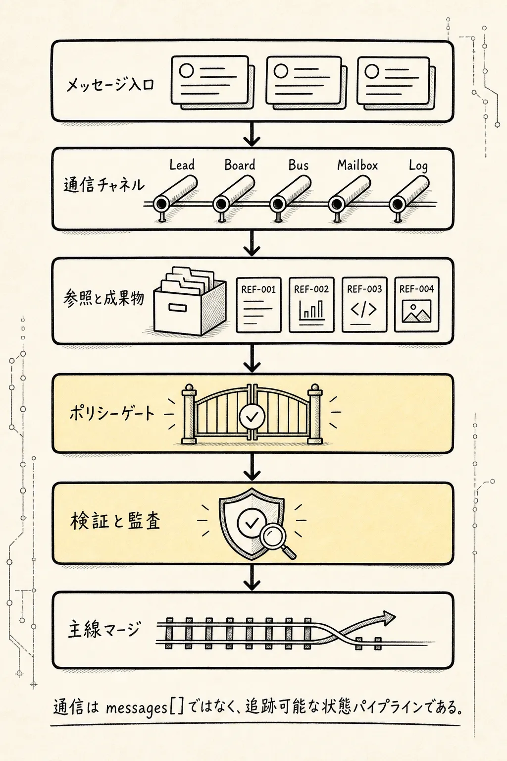 Agent Team の構造化通信チャネル