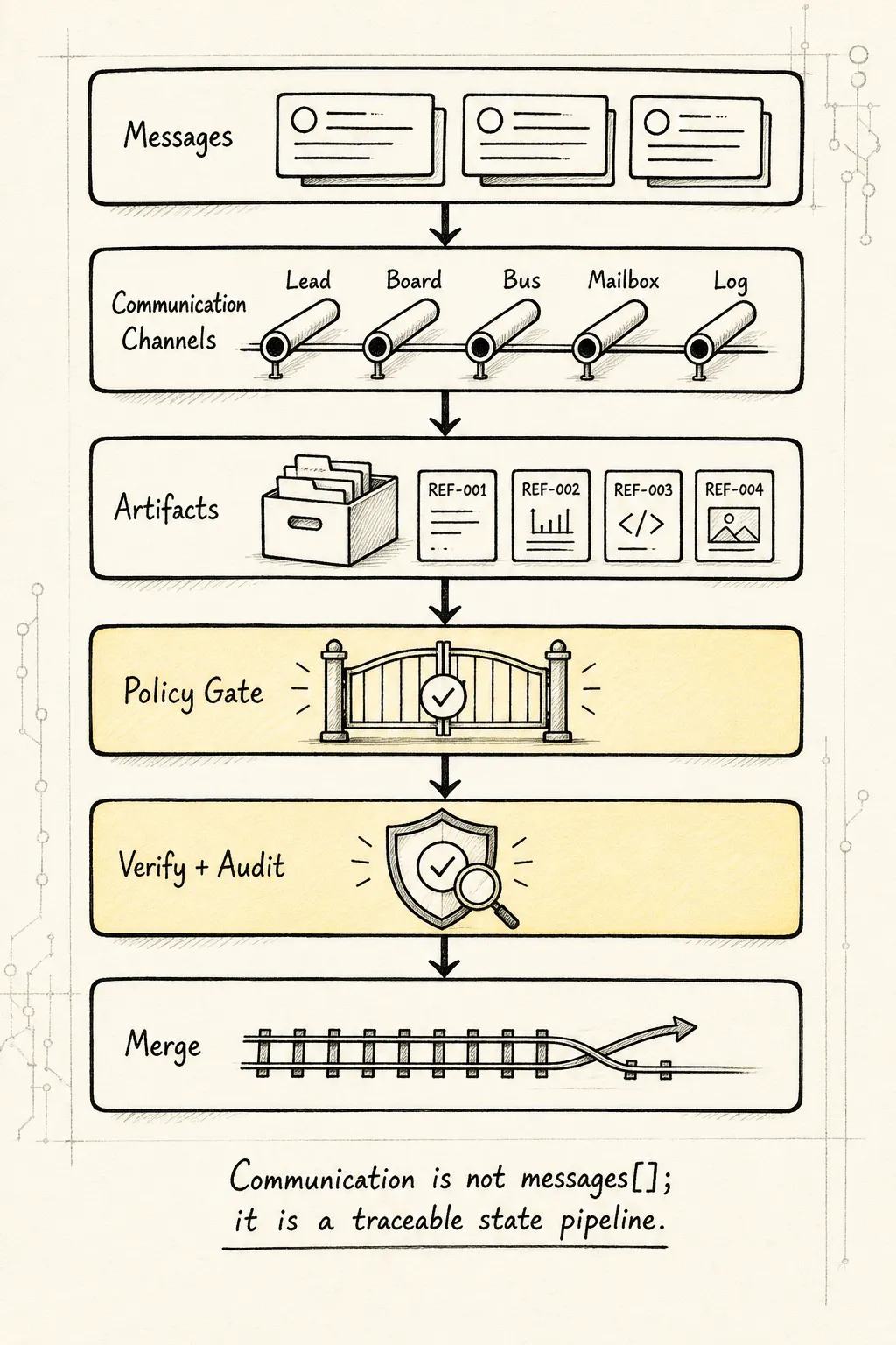 Agent Team structured communication channels