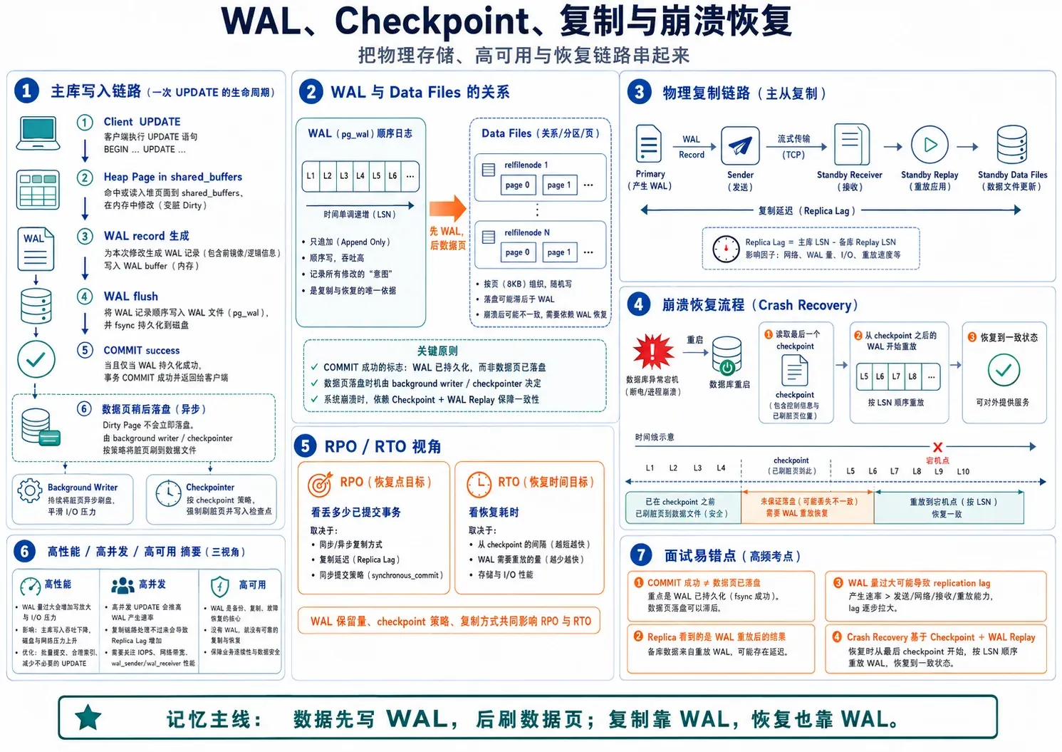 PostgreSQL WAL、Checkpoint、复制与崩溃恢复